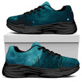 Night Sky And Full Moon Print Black Chunky Shoes