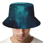 Night Sky And Full Moon Print Bucket Hat
