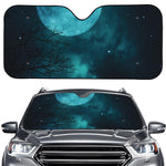 Night Sky And Full Moon Print Car Windshield Sun Shade