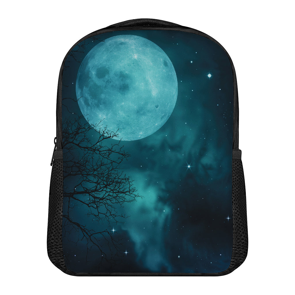 Night Sky And Full Moon Print Casual Backpack
