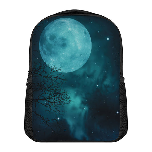 Night Sky And Full Moon Print Casual Backpack