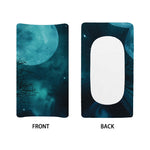 Night Sky And Full Moon Print Changing Pad Cover