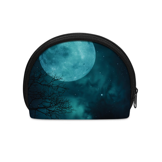Night Sky And Full Moon Print Coin Purse