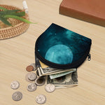 Night Sky And Full Moon Print Coin Purse