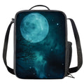 Night Sky And Full Moon Print Crossbody Lunch Bag