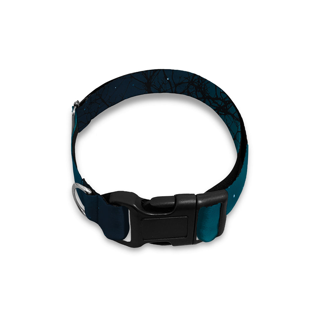 Night Sky And Full Moon Print Dog Collar