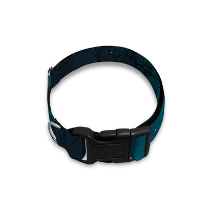 Night Sky And Full Moon Print Dog Collar