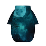 Night Sky And Full Moon Print Dog Zip Up Hoodie