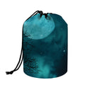 Night Sky And Full Moon Print Drawstring Makeup Bag