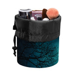 Night Sky And Full Moon Print Drawstring Makeup Bag