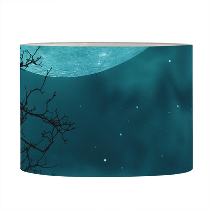 Night Sky And Full Moon Print Drum Lamp Shade