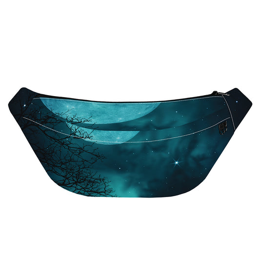 Night Sky And Full Moon Print Fanny Pack