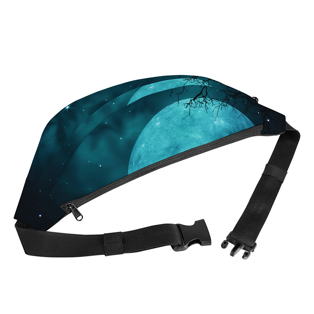 Night Sky And Full Moon Print Fanny Pack