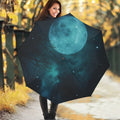 Night Sky And Full Moon Print Foldable Umbrella