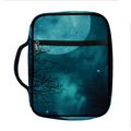 Night Sky And Full Moon Print Front Pocket Bible Bag