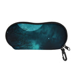 Night Sky And Full Moon Print Glasses Case