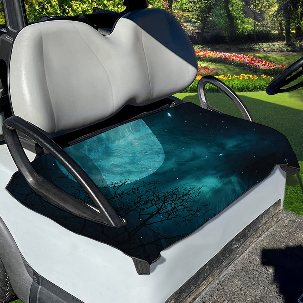 Night Sky And Full Moon Print Golf Cart Seat Cover
