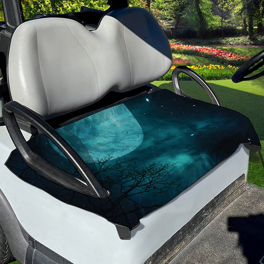 Night Sky And Full Moon Print Golf Cart Seat Cover