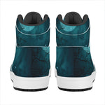 Night Sky And Full Moon Print High Top Leather Sneakers