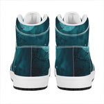 Night Sky And Full Moon Print High Top Leather Sneakers
