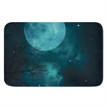 Night Sky And Full Moon Print Indoor Door Mat