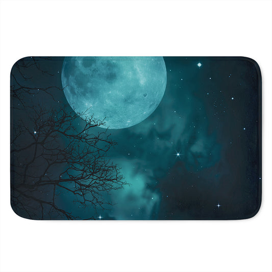 Night Sky And Full Moon Print Indoor Door Mat