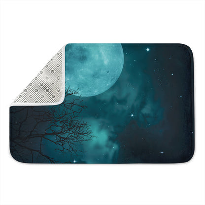 Night Sky And Full Moon Print Indoor Door Mat