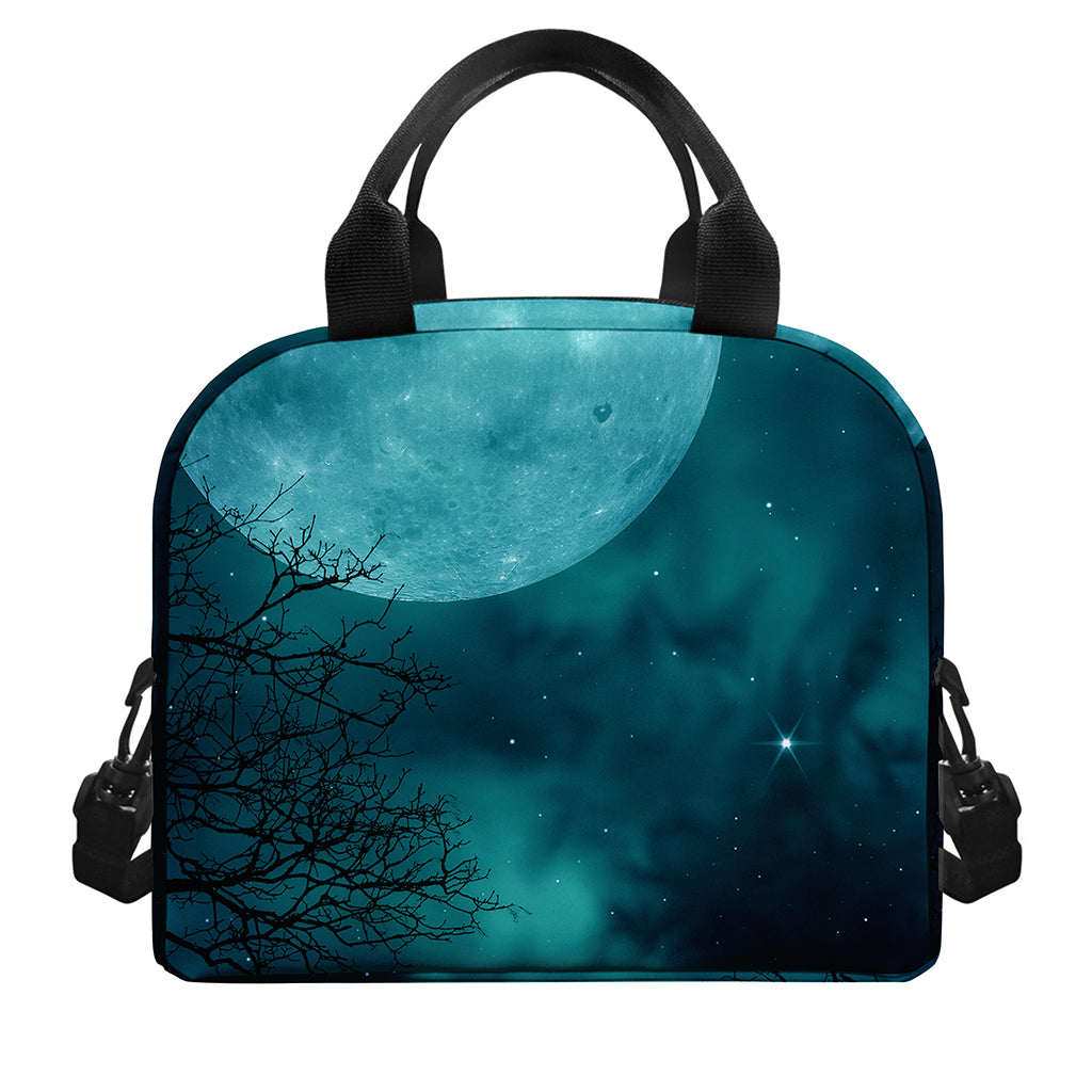 Night Sky And Full Moon Print Insulated Lunch Bag