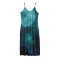 Night Sky And Full Moon Print Jersey Midi Cami Dress
