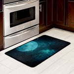 Night Sky And Full Moon Print Kitchen Mat