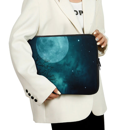 Night Sky And Full Moon Print Laptop Sleeve