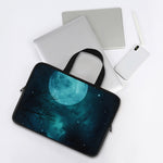 Night Sky And Full Moon Print Laptop Sleeve With Handle