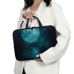 Night Sky And Full Moon Print Laptop Sleeve With Handle