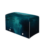 Night Sky And Full Moon Print Leather Tissue Box Cover