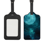 Night Sky And Full Moon Print Luggage Tag