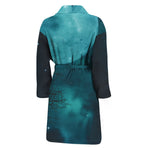 Night Sky And Full Moon Print Men's Bathrobe