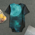 Night Sky And Full Moon Print Men's Bodysuit