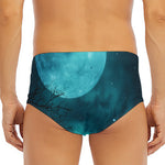 Night Sky And Full Moon Print Men's Triangle Swim Briefs