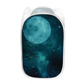 Night Sky And Full Moon Print Mesh Laundry Hamper
