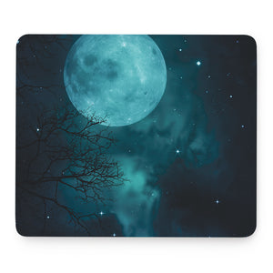 Night Sky And Full Moon Print Mouse Pad