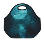 Night Sky And Full Moon Print Neoprene Lunch Bag