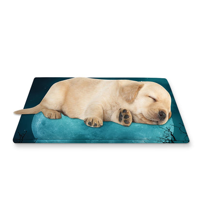 Night Sky And Full Moon Print Pet Cooling Mat Cover