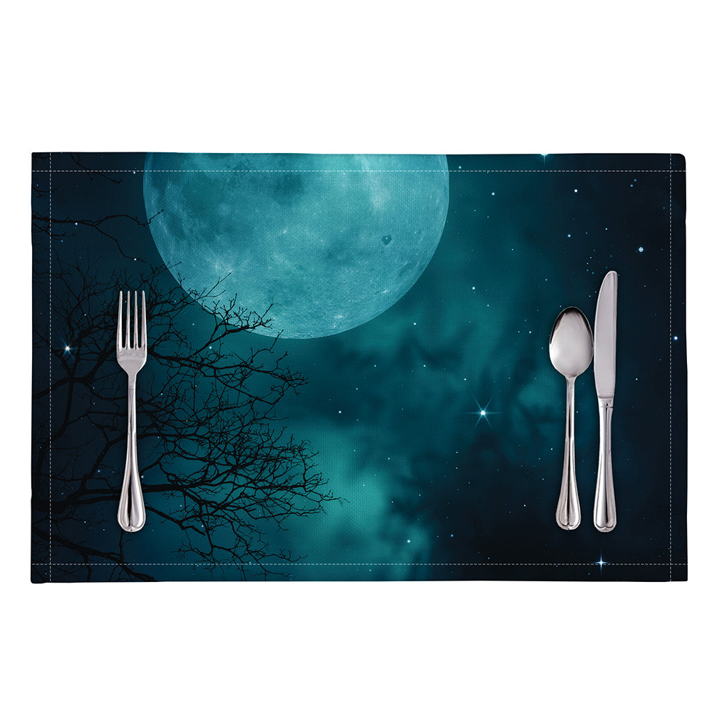 Night Sky And Full Moon Print Placemat