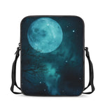 Night Sky And Full Moon Print Rectangular Crossbody Bag