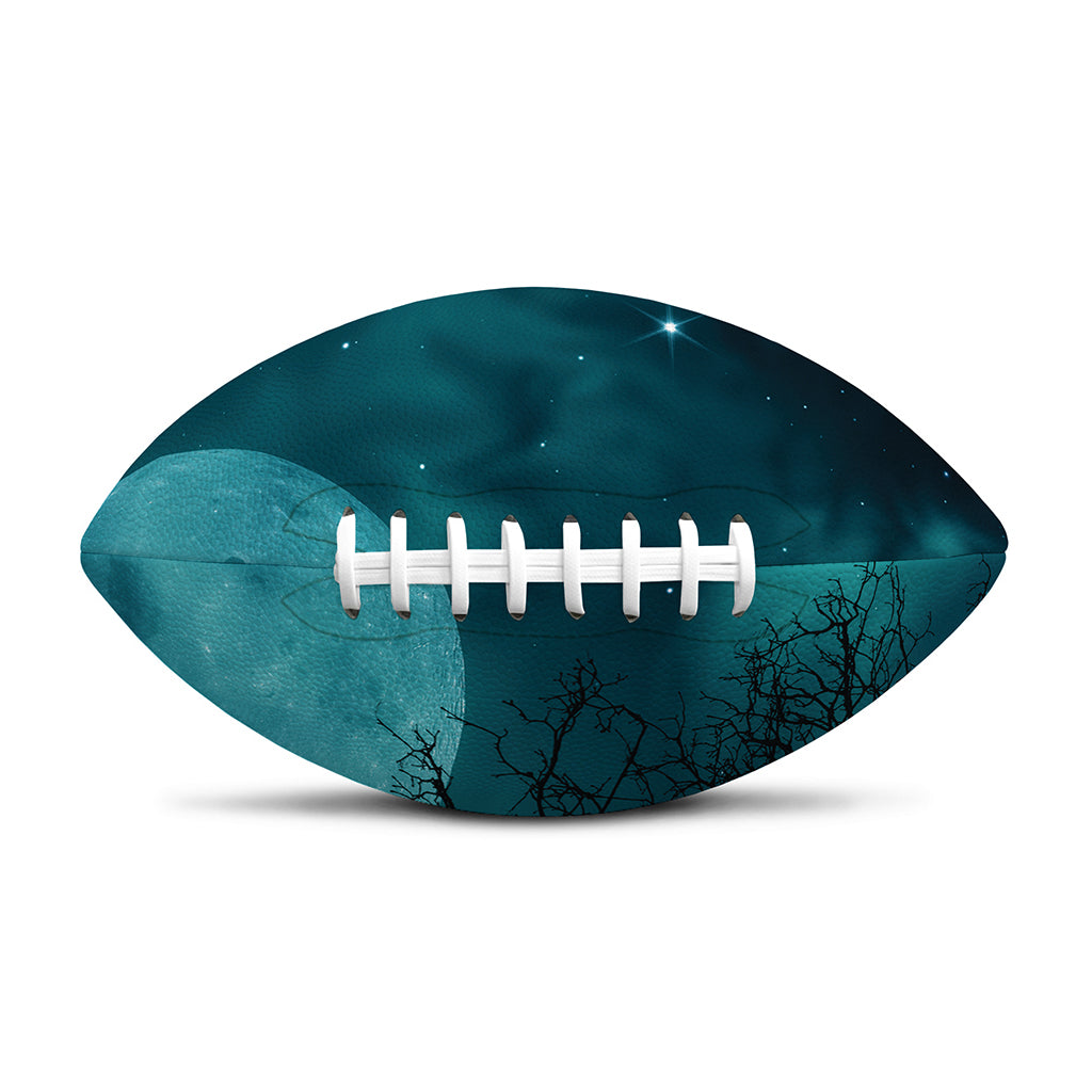 Night Sky And Full Moon Print Rugby Ball