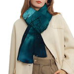 Night Sky And Full Moon Print Scarf