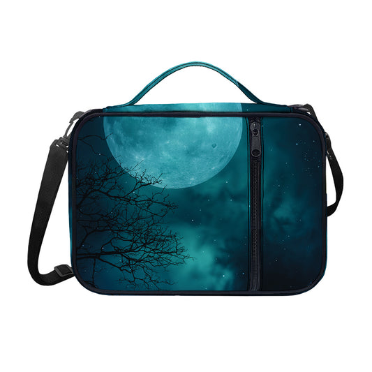 Night Sky And Full Moon Print Shoulder Strap Bible Bag