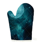 Night Sky And Full Moon Print Single Oven Mitt