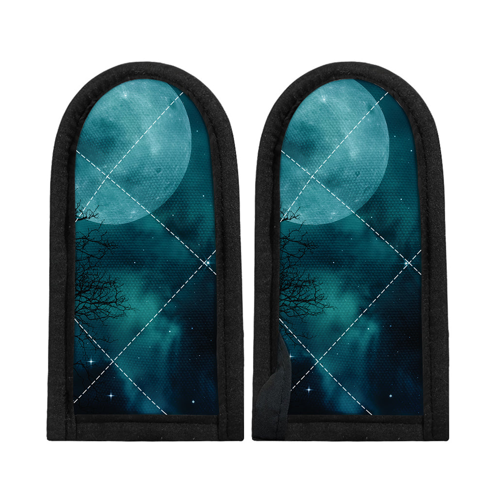 Night Sky And Full Moon Print Skillet Handle Cover