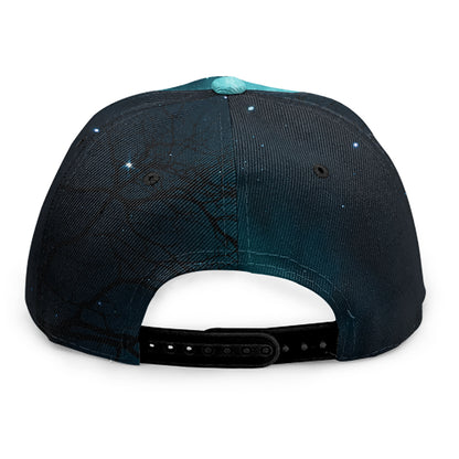 Night Sky And Full Moon Print Snapback Cap